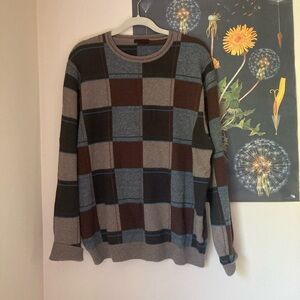 Lenor Romano Cashmere Plaid Sweater